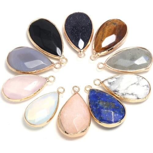 1Pcs Necklace Pendant For Jewelry Making Drop Shaped Section Pendant Charms Necklace Handiwork Sewing Craft Accessory