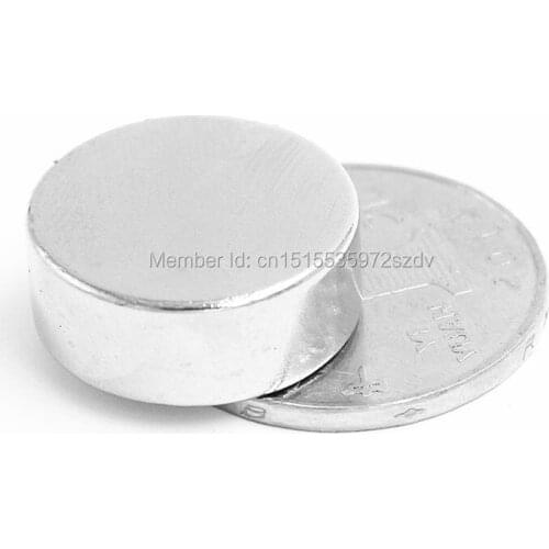 100pcs Strong Round Dia 20mm x 8mm N35 Rare Earth Neodymium Magnet Art Craft Fridge 20x8mm