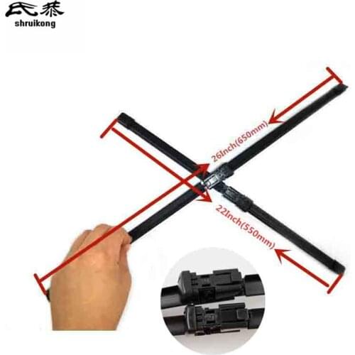 2pcs/Lot SG-002 Wiper Blades For 2006-2016 FIAT Ducato 26"+22" Fit Push Button Type Wiper Arms Only