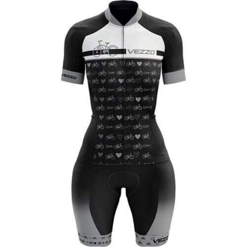 2020 vezzo skinsuit short sleeve skinsuit Cycling clothing womens triathlon running cycling swimming sports jumpsuit