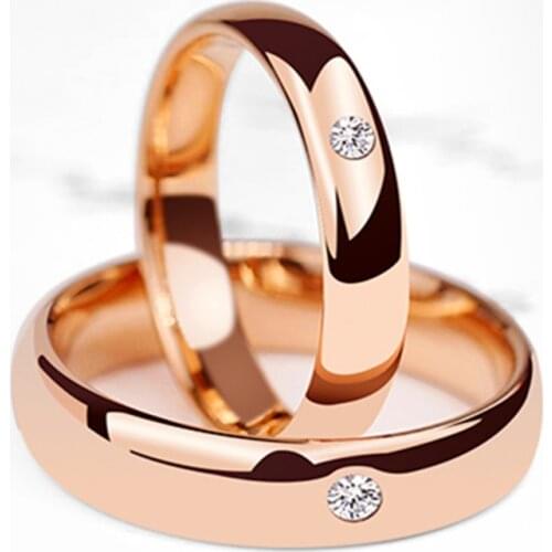 3.5/5 MM Comfort Fit Tungsten Carbide Wedding Band, 0.2ct stone inside,Can Engraved