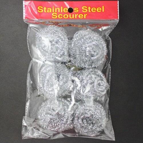 6PCS/SET Steel Scourer Ball Cleaning Brush Easy Use Small Size Cleaning Tool Bristles Gas Stoves Cleaner