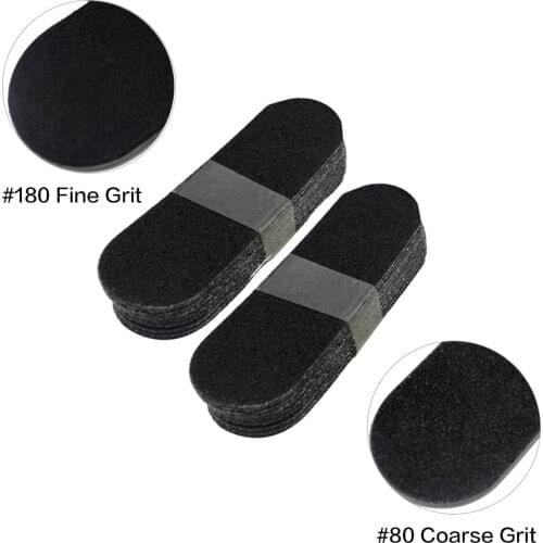 BNG 10.5 * 3.5cm Foot Rasp 40pcs Grit #80 #180 Sanding Cloth Replace For Nail File Files Art Pedicure Feet Care Stainless Metal