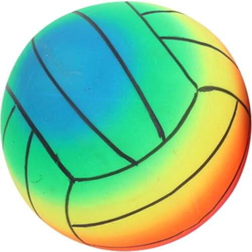 Kids Soccer Ball Children Sports Training Ball Rainbow Indoor Outdoor Toddlers Recreational Toy Ball