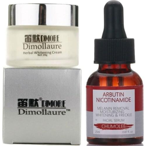 Dimollaure Strong Whitening Freckle Cream Alpha Arbutin Serum Remove Melasma Anti-wrinkle Brightening Face Cream Skin Care