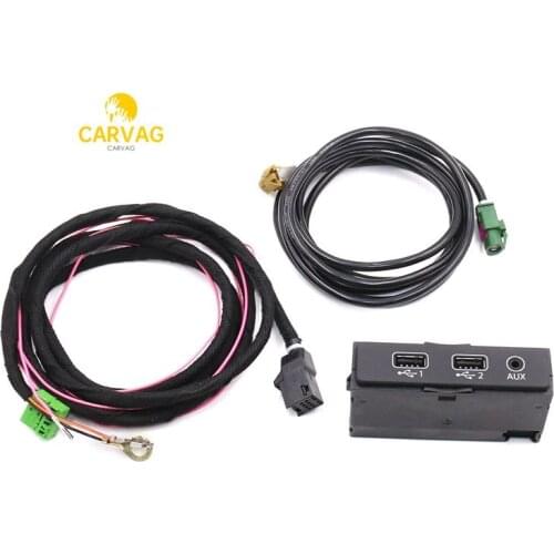 Car AUX AMI USB Switch Cable for Audi A4 A5 B9 8W Q5 Q7 FY Audio CarPlay Music Smartphone Interface AUX Plug wire Harness