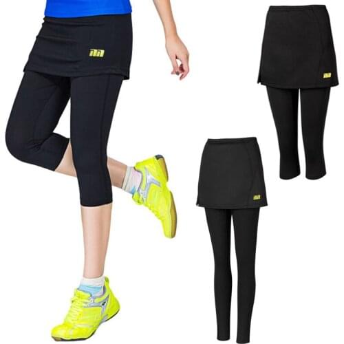Girls Tennis skort Fake Two pieces Women badminton Skirt legging sport Skorts zumaba Female badminton skirts tennis Short Pants