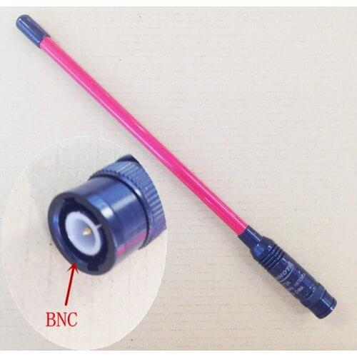 KINNOTA Red Fiber Glass UV 144/430mhz Dual Band BNC antenna for ICOM IC-V82,IC-V8,for Kenwood TH-K4AT,TK308 etc walkie talkie