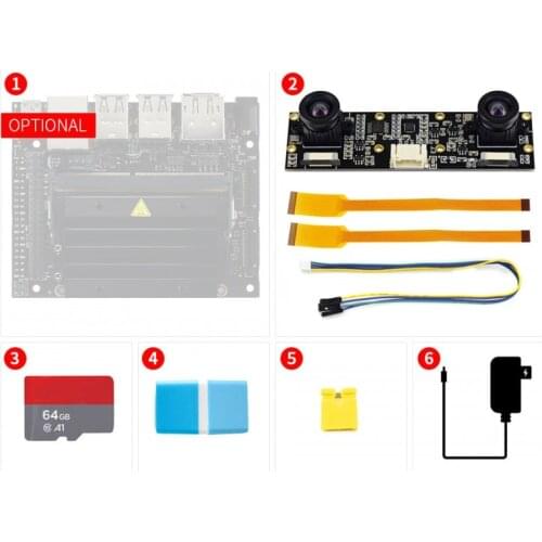 Jetson Nano Pack (Type D), with Binocular Camera,TF Card,Optional US/EU/UK Plug