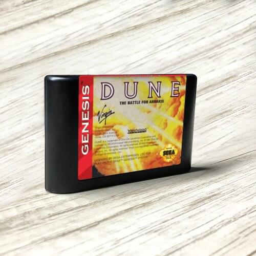 Dune - The Battle for Arrakis - USA Label Flashkit MD Electroless Gold PCB Card for Sega Genesis Megadrive Video Game Console