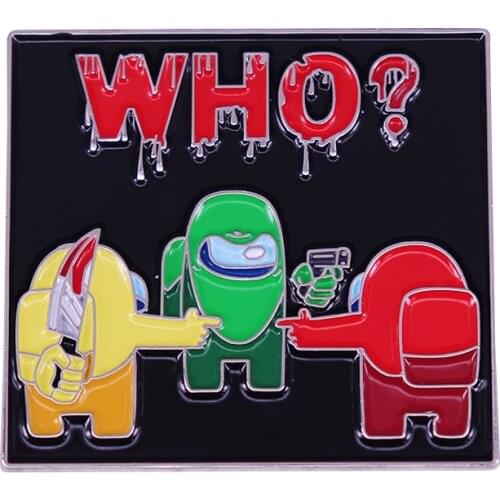 Among Us Brooch Who is the Impostor? Pin Gamers Funny Meme Addition