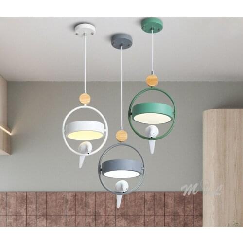 Nordic Macaron Bird Lamp Chandeliers Led Metal Chandelier Lighting Home Deco Hanglamp for Dining Room Living Room Lamp Luminaire