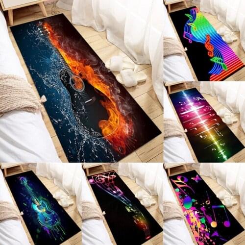 Multicolor Note Pattern Door Mat Kitchen Non-slip Floor Mats Bathroom Area Rugs for Bedroom Carpet Door Mat Entrance