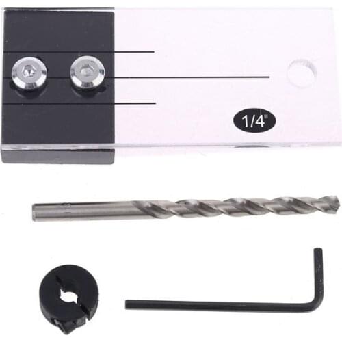 Dowel Jig Acrylic Hardened Steel Pocket Hole Jig 1/4 Inch Drill Guide Locator