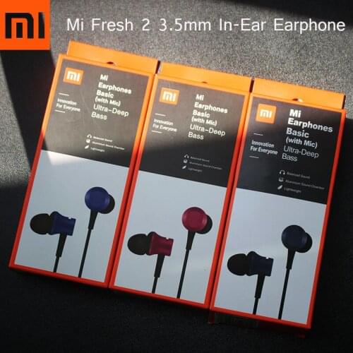 New Package Xiaomi Piston 3 Earphone Mi Fresh 3.5mm In-Ear Bass Sport Headphone With Mic For Mi CC9 Pro 9t Redmi K20 Samsung MP4