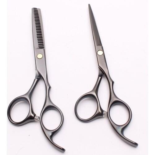 6" 17.5cm JP Engraving Brand Black Color Cutting Shears Thinning Scissors Professional Hairdressing Scissors Hair Scissors C1005