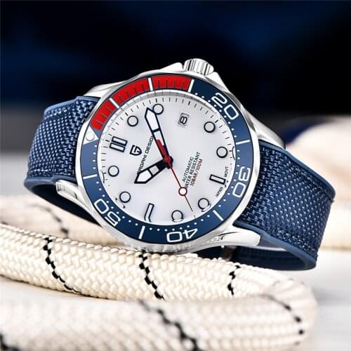 PAGANI DESIGN Men Automatic Mechanical Watch Ceramic Bezel 100M Waterproof NH35A Movement Sapphire Glass Men Mekaniska klockor