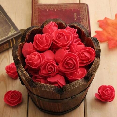 Romantic Wedding Decoration 150pcs 3cm Foam Rose Artificial Flower Bouquet Multicolor Rose Valentines Day Wedding Supplies