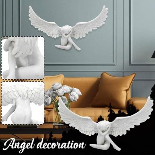 Figurines Miniatures Angel Wings Resin Crafts Desktop Ornaments Garden Ornaments Home Decor Angel Resin Decoration