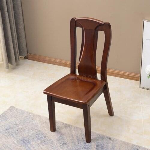 Solid Wood Oak Dining Chair Household Modern Simple Restaurant Backrest Stand Study New Chinese Hotel Wood Chair Adults