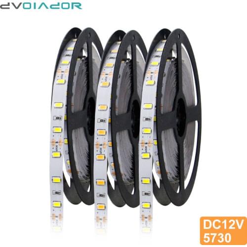 5730 LED Strip [DVOLADOR] DC12V 60LEDs/m 5M 5730 waterproof led Strip,Indoor Decoration Light,5m 300led IP65 LED strip Lighting
