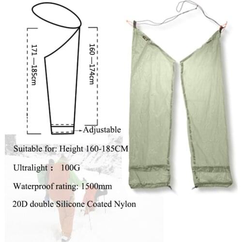 20D Ultralight Portable Waterproof Rain-Pants Outdoor Riding Climbing Camping Trouser Hiking Ultralight Trousers Riding Fishing