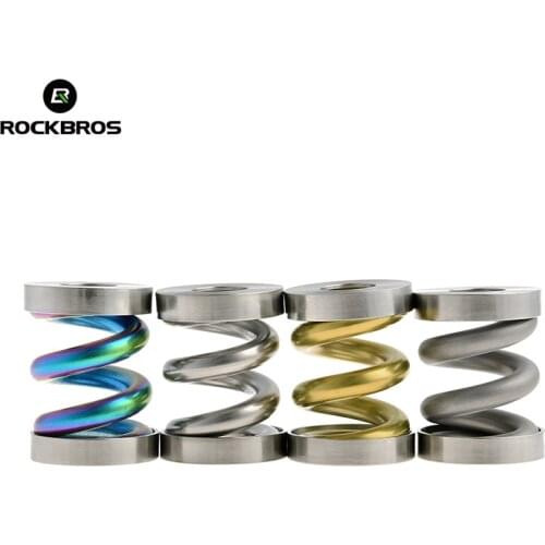 ROCKBROS Bicycle Shock Rear Coil Spring Suspension Rear Titanium Alloy 6AI4V(Gr5) for Brompton Shock 4 Colors