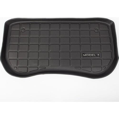 Vxvb New For Tesla Model 3 2021 Accessories Model3 TPE Mats Waterproof Wearable Cargo Tray Storage Pads Car Front Trunk Mat