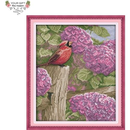 Joy Sunday H372(1) Free Shipping 14CT 11CT Stamped and Counted Home Decoration Pincushion Flowers Embroidery Cross Stitch