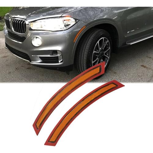 Amber Lens Front Bumper Cover Side Marker Reflector For 2014-2017 BMW F15 F85 X5