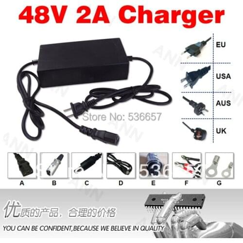 Free Shipping 48V 2A Charger Used For 48V Electric Bicycle Battery Charge 54.6V 2a lithium battery charger 48v2a charger