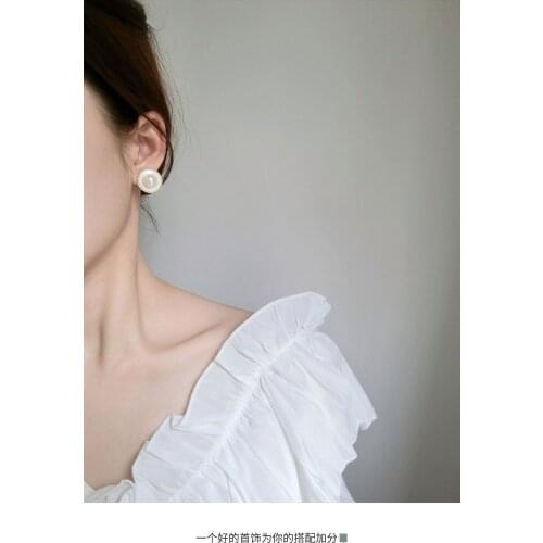 925 Sterling Silver pearl Stud Earrings for Women Trend Fine Jewelry Valentines Day Gif minimalist jewelry 925 silver