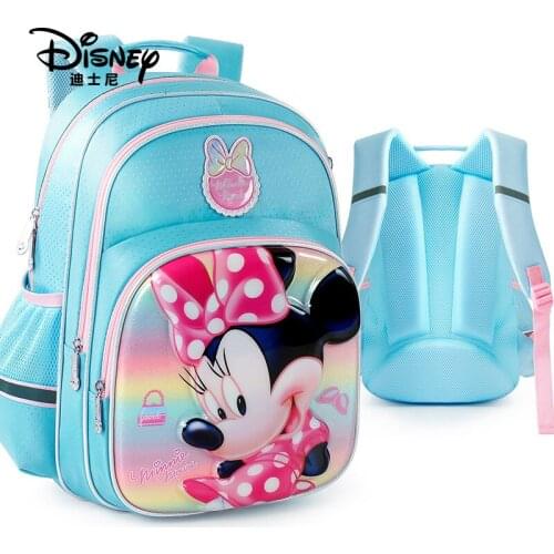 Disney Bag Mickey Mouse Woman Pink Backpack Large Capacity Woman Travel Bags Cute Waterproof Schoolbag Childrens Handbag