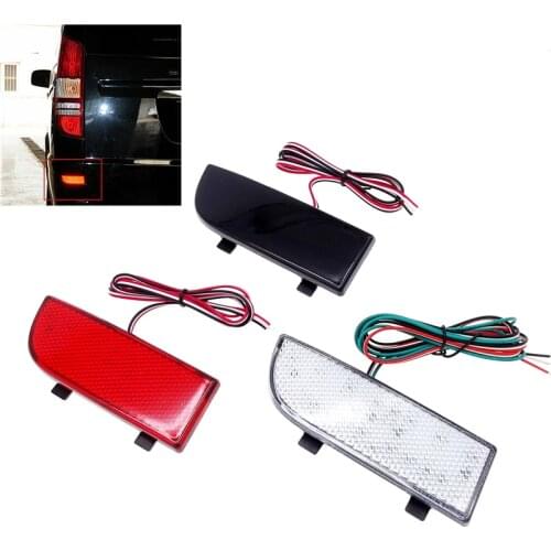 2 Pcs Car Rear Bumper Brake Lights LED Stop Tail Lamps For Vito Viano W639 2003-2014