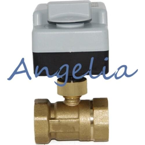 AC220V G11-4" BSP DN32 Brass 2 Way Manual and Automatic Motorized Ball Valve Electrical Actuator