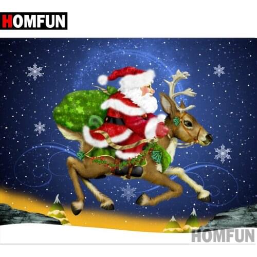 HOMFUN 5D DIY Diamond Painting Full Square/Round Drill "Santa Claus" Embroidery Cross Stitch gift Home Decor Gift A08977