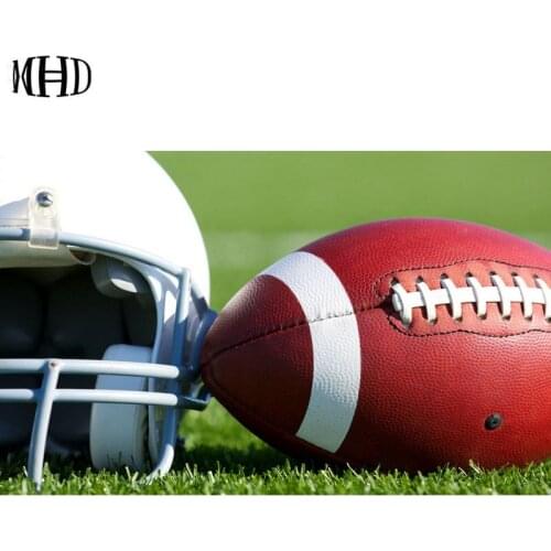 DIY Diamond Painting Rugby Picture 3D Rhinestone Diamond Painting Full Round Mosaic Diamond Cross Stitch Crystal Decoration Gif