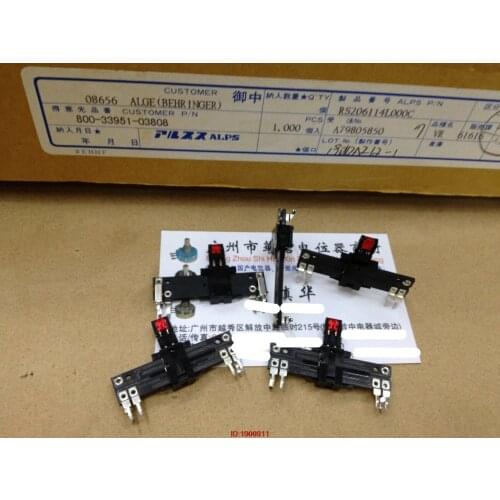 ALPS RS206114L000C 4 centimeters straight slide potentiometer B100K handle 11MM with a light with the midpoint of 6 feet