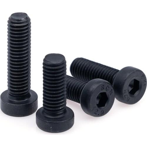 12.9 Black Thin Head Hexagon Socket Cap Screws M5 M6 M8 Short Head Bolts