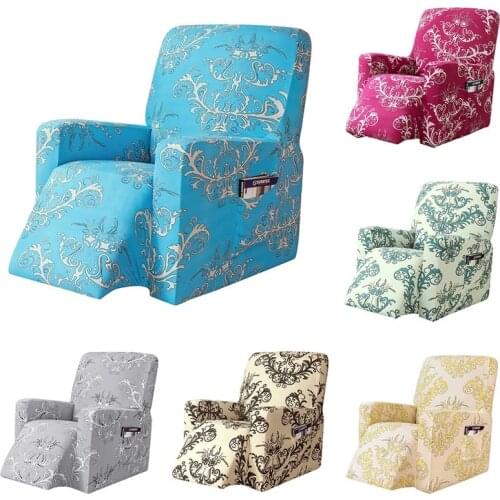 Printed Recliner Sofa Cover Elastic Armchair Protector Non-slip Couch Cover All-inclusive Recliner Slipcover Relax Chair Cover