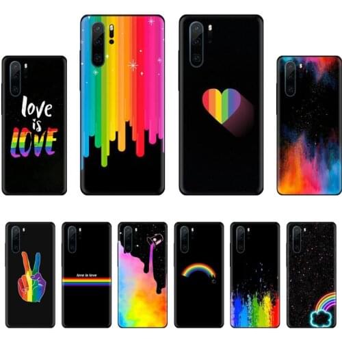 Rainbow art color painting Phone Case For Huawei P40 P20 P30 lite Pro P Smart 2019 Mate 40 20 10 Lite Pro Nova 5t