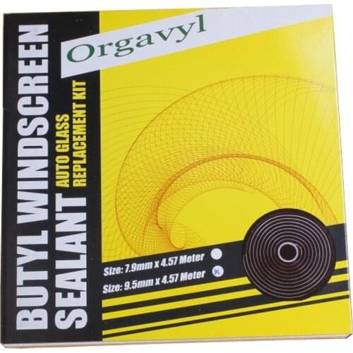 RONAN 9.5mm*4.57M Black Snake Butyl Synthetic Rubber Glue Auto Headlight Headlamp Retrofit Speaker Windscreen Adhesive Sealant