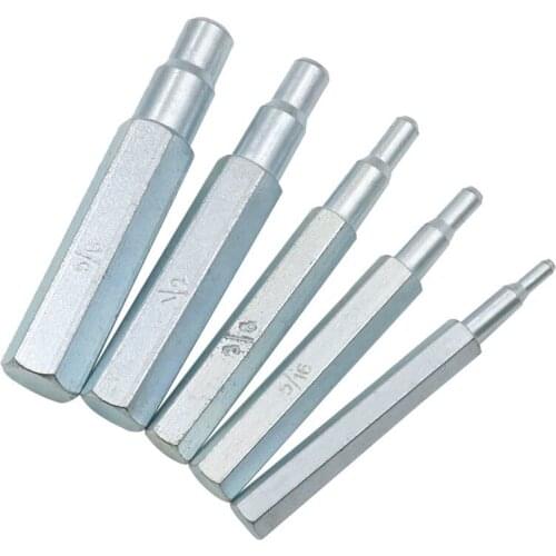 CT-193 5Pcs/Set 1/4" 5/16" 3/8" 1/2" 5/8" Copper Pipe Tube Expander Swaging Punch Tool Imperial Swaging Punch Tool