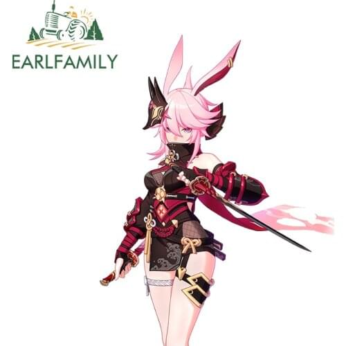 EARLFAMILY 13cm x 10.3cm for Honkai Impact 3 Female Ninja Car Sticker Vinyl Car Wrap Motorcycle Helmet Skateboard Suitcase Decal