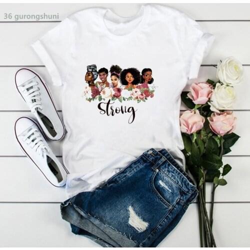 Black girls black pigment sisters t-shirt women fashion shirts aesthetic clothing female tops summer tops white female t shirt