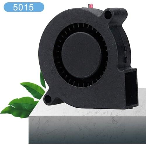 Gdstime 3D Printer Cooling Fan 5015 50mm 24V DC 12V 5V Blower Fan Brushless 50mmx15mm Ball/sleeve Cooler Turbine Fan