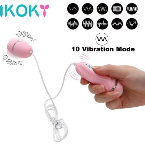 IKOKY Bullet Vibrator Remote Control Female Masturbation 10 Speeds Sex Toys for Women G-Spot Massager Vibrating Egg