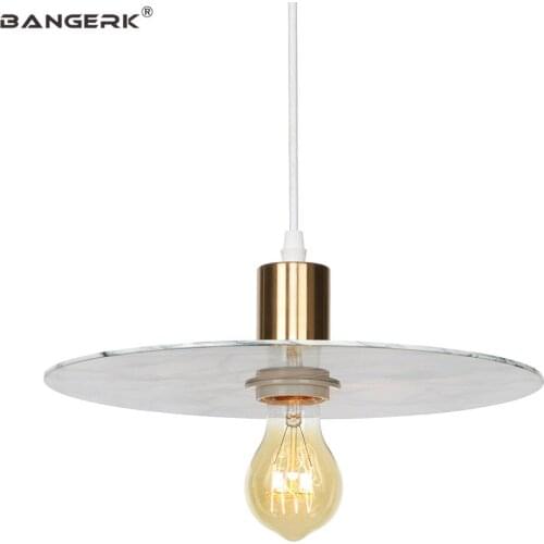 Creative Marble Pendant Lights Loft Decor Nordic Design Modern LED Hanging Lamp Dining Room Bedroom Home Lighting Luminaire