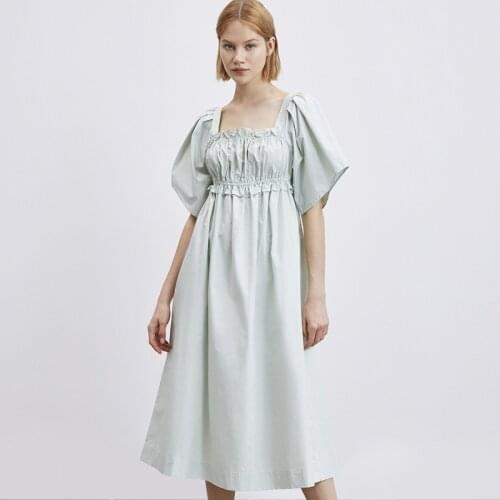 Summer Dress Female Solid Casual Womens Dresses Patchwork Short Sleeve Folds Belt Dresses Summer 2021 Ladies Beach Dress Woman