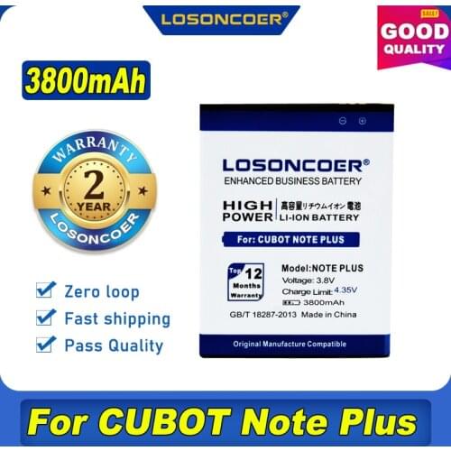 LOSONCOER CUBOT NOTE Plus Phone Batteries China